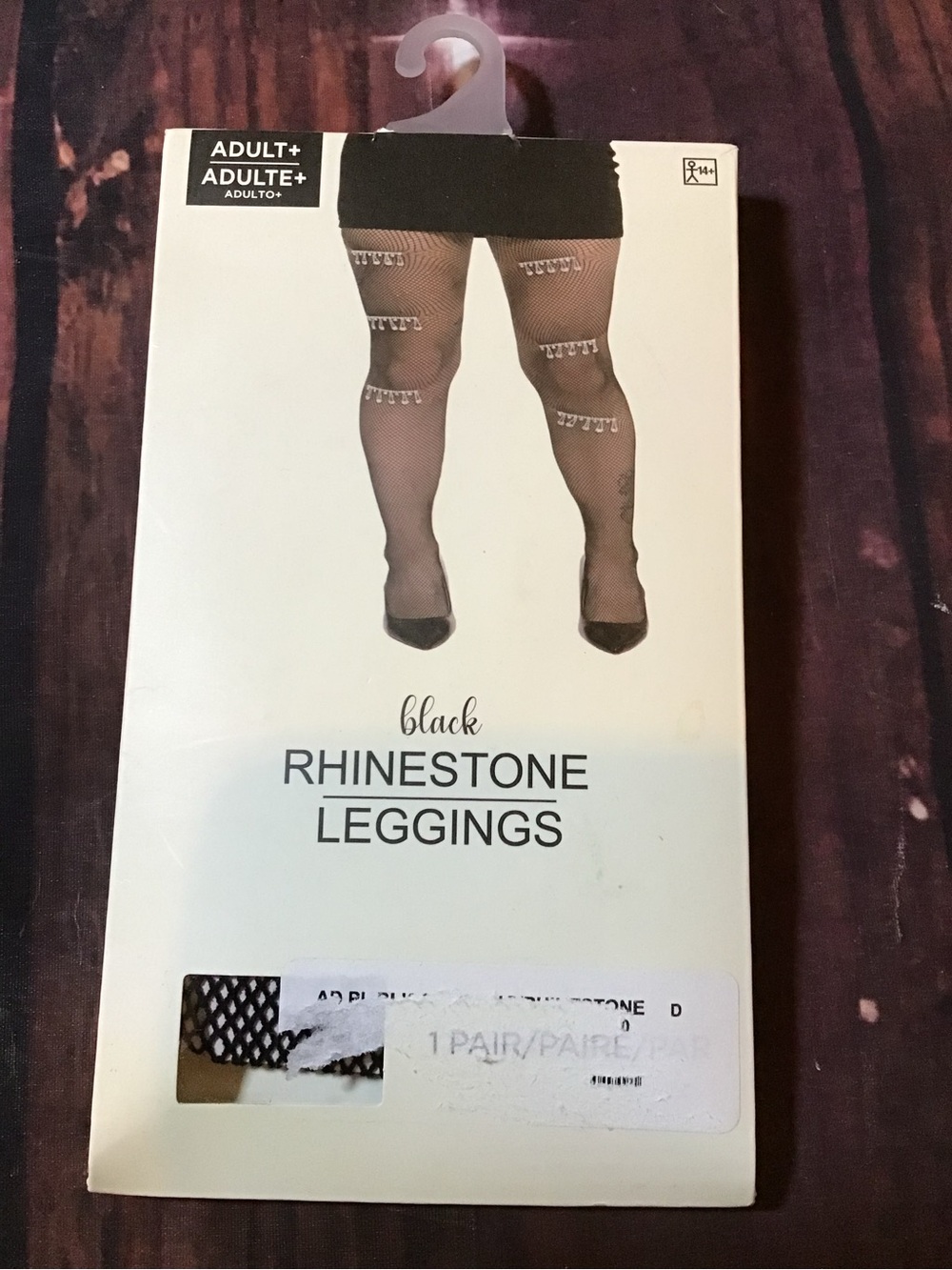 Black rhinestone leggings adult size 1x/2x -New
